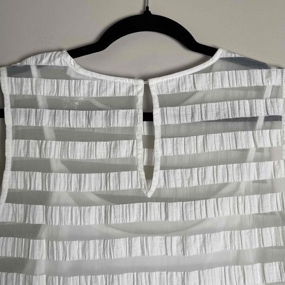 After Market Women's Cottage Core White‎ Organza A-Line Sleeveless Dress Medium - Picture 5 of 7